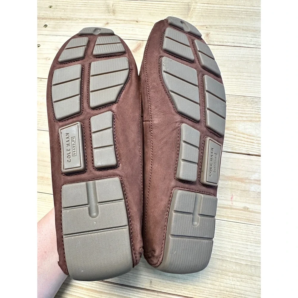 Cole Haan Mens Loafers Slip On Brown Leather Dress Casual Driving Shoes Size 10M